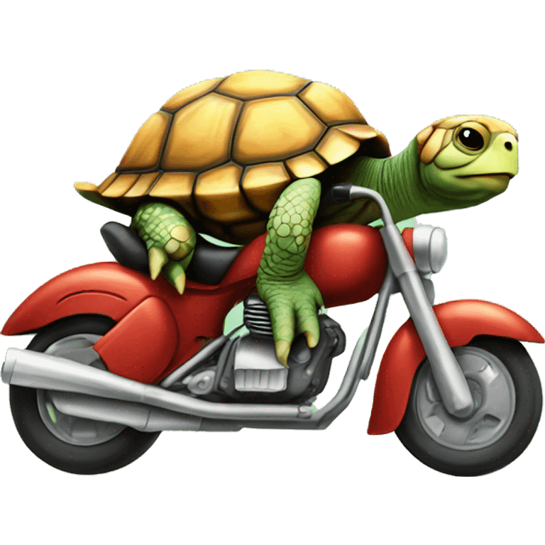 Tortoise on a motorbike  emoji