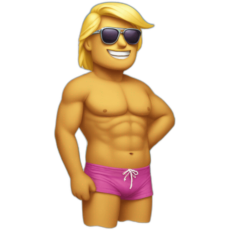 Donald trump wearing bikini emoji