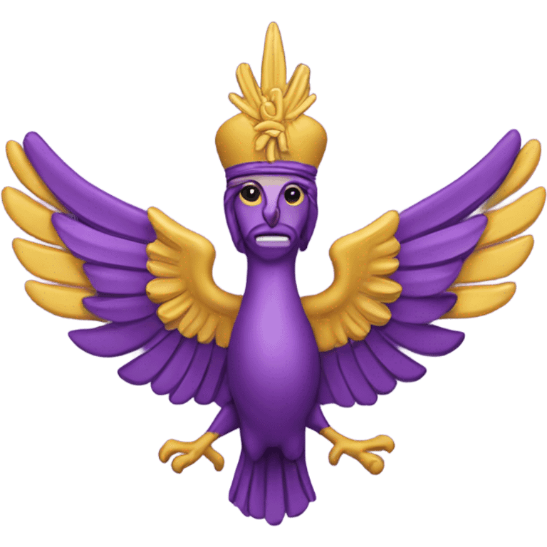 symbol for zoroastrianism on purple background emoji