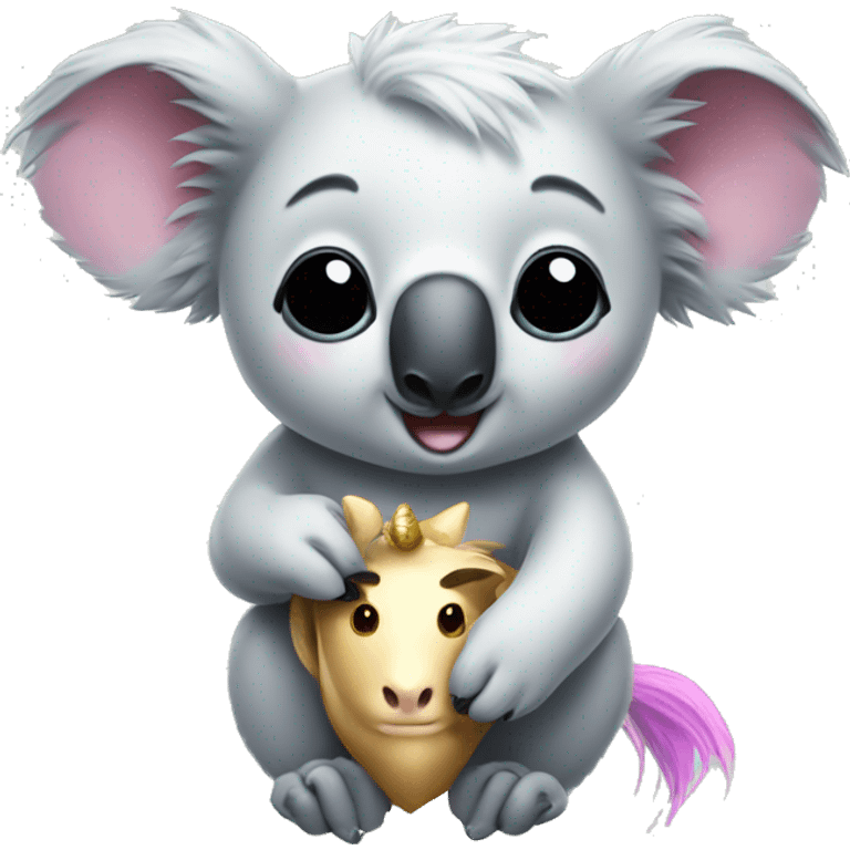 Koala with a unicorn  emoji