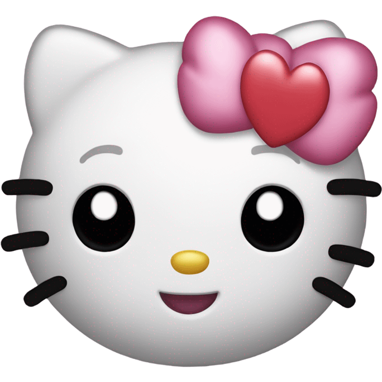 hello kitty with heart emoji