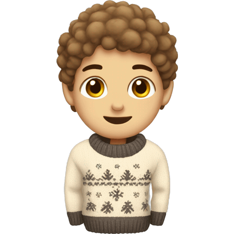 Cute winter sweater emoji