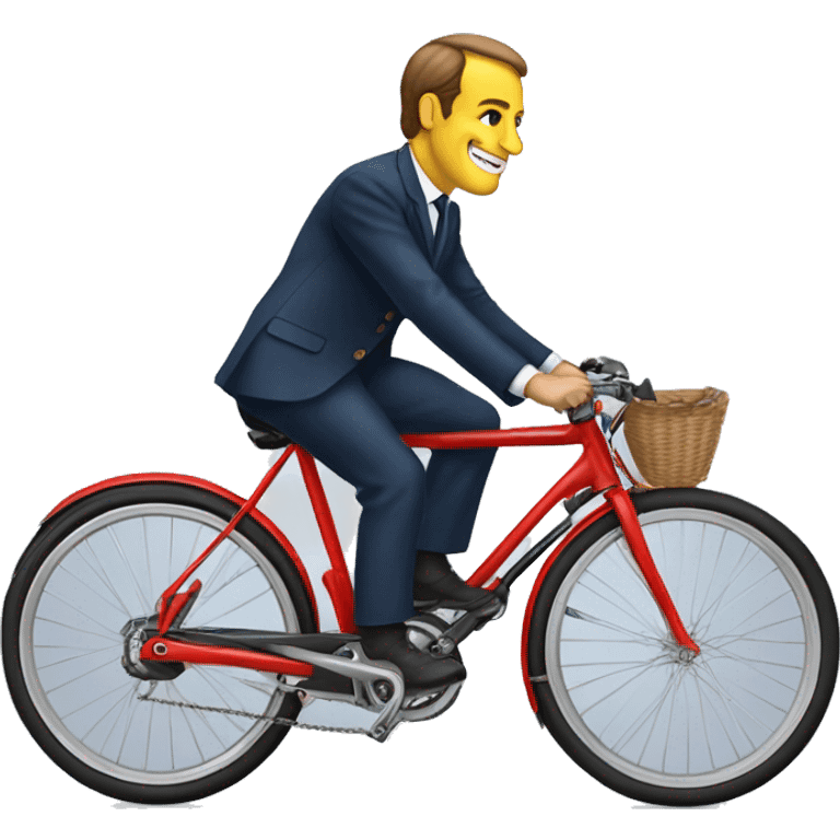 Macron en vélo  emoji