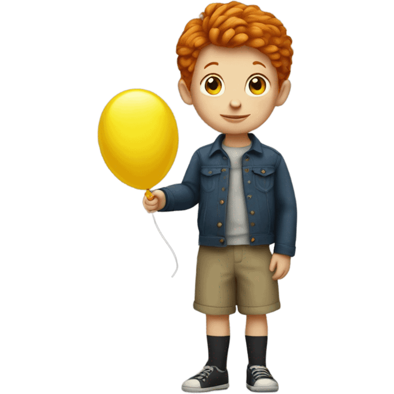 Ginger kid with a yellow ballon emoji