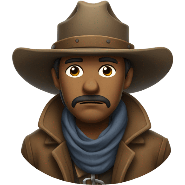 Sad cowboy emoji