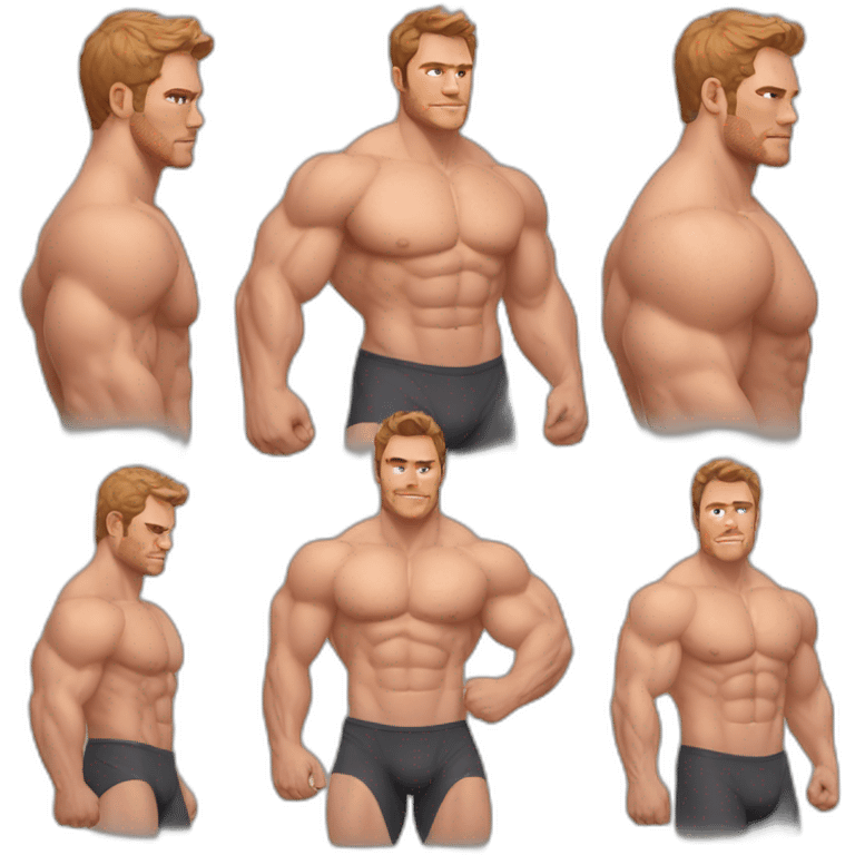 Chris Pratt Bodybuilder giant emoji