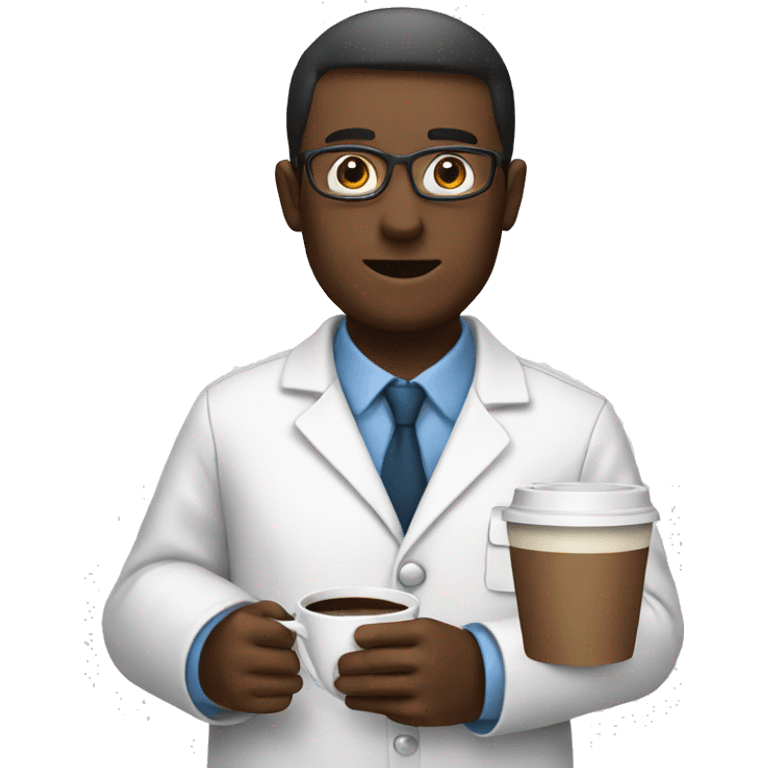 Pharmacist with cup of coffee emoji