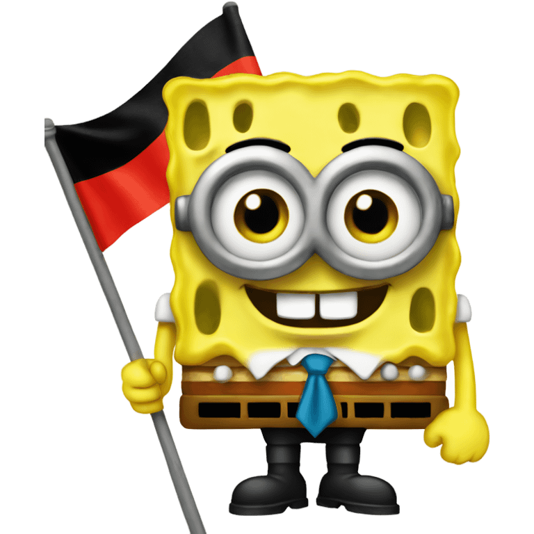 Spongebob with Germany flag emoji