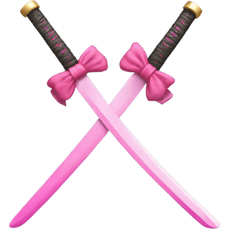 Pink katana with a bow emoji