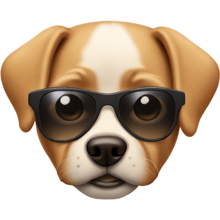 Dog with sunglasses  emoji