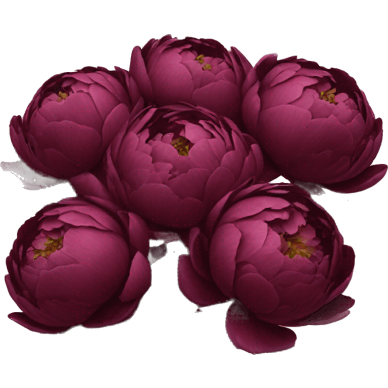 Burgundy peonies bouquet  emoji