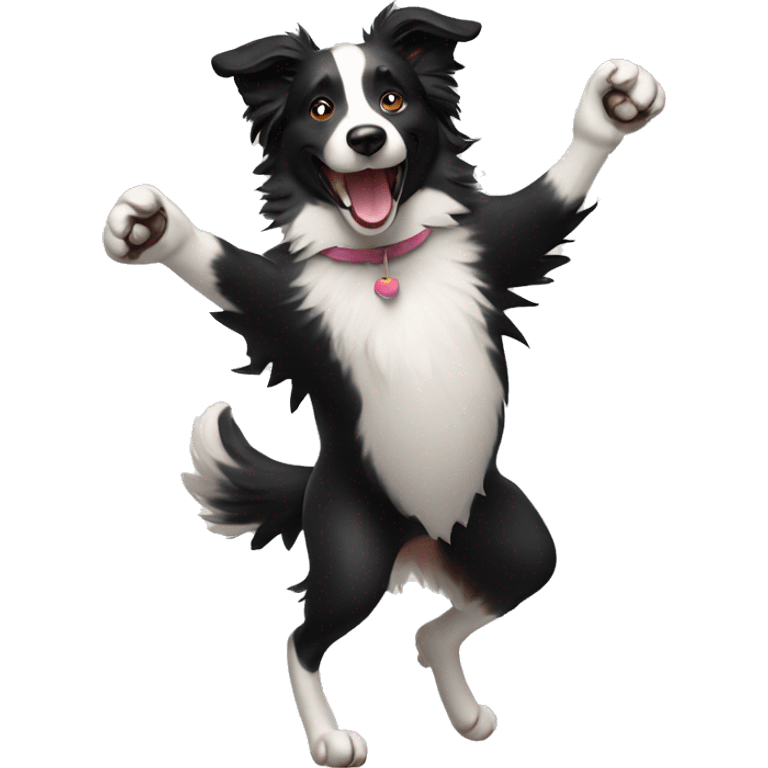 border collie dancing emoji