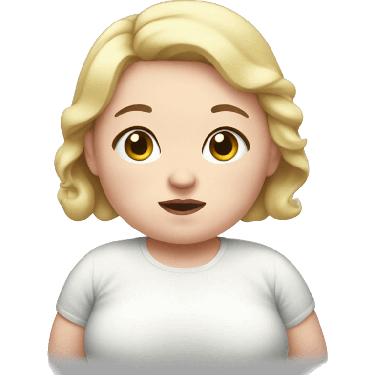 overweight chubby white toddler girl emoji