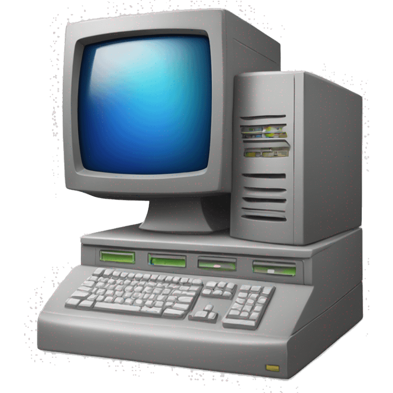 old server computer desktop with clear backgro emoji