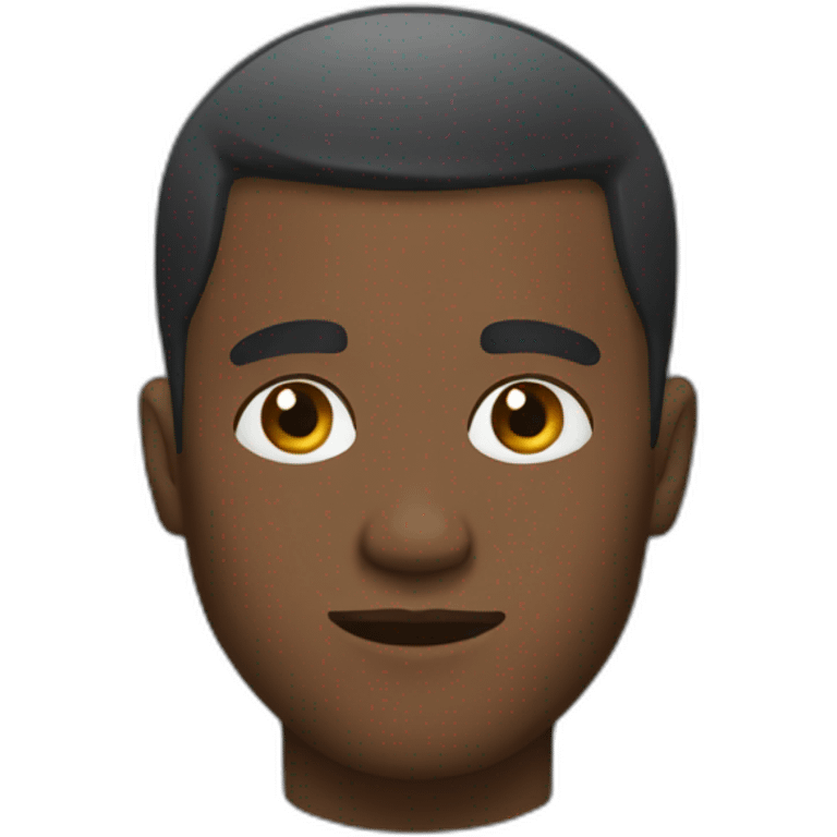 black man with undercut and snot brake emoji