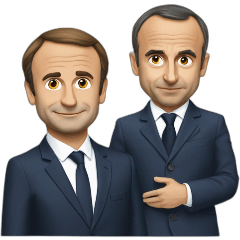 Macron qui dort sur Zemmour emoji