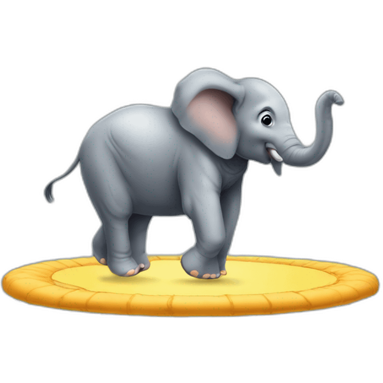 trampolin with elephant emoji