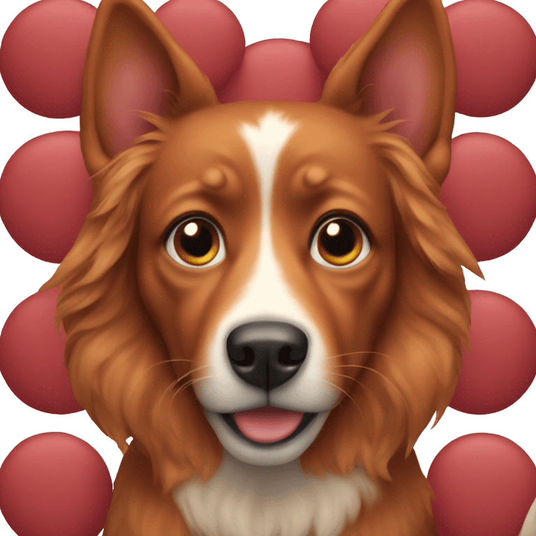 A red dog emoji