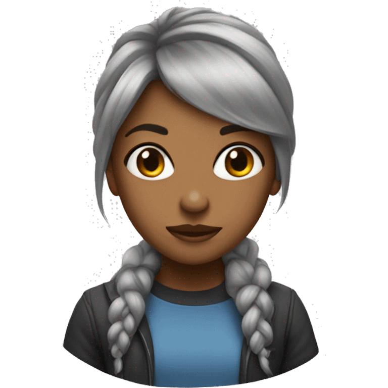 portrait of rad-hair girl emoji