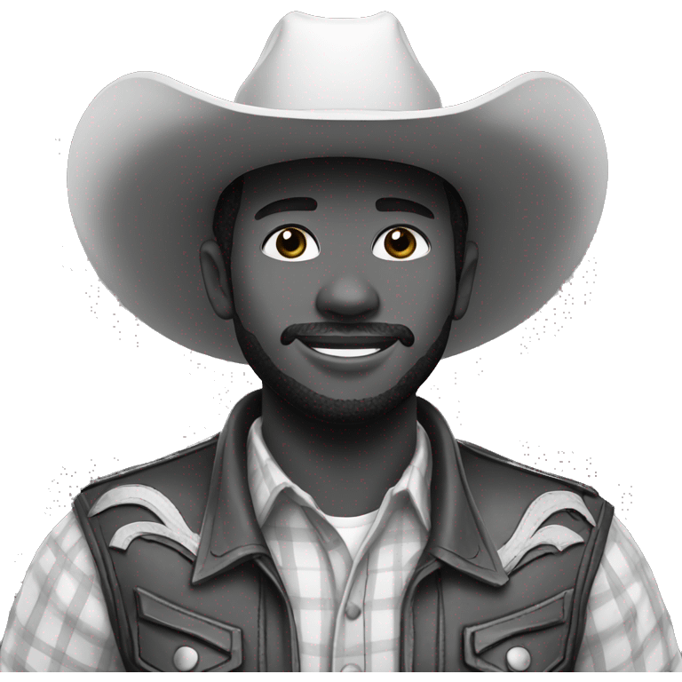 Rodeo black and white emoji