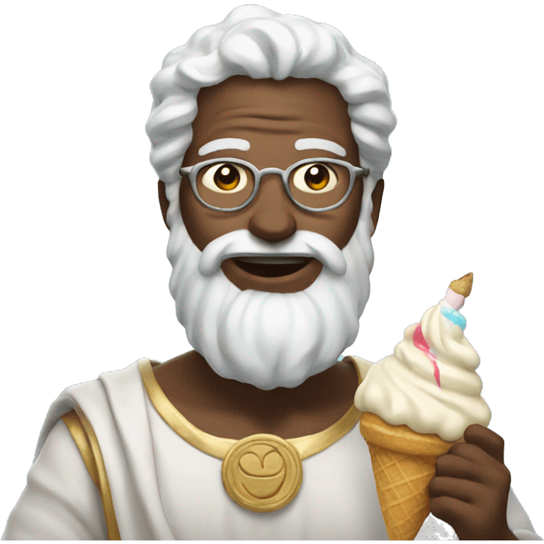 god with ice cream emoji