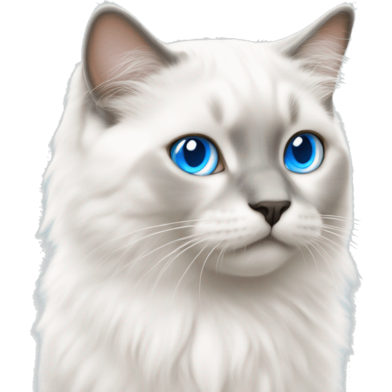 White Ragdoll cat whit blue eyes kitten walking  emoji