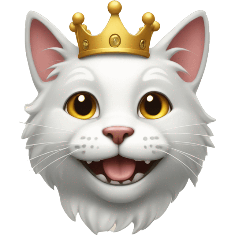 happy cat with crown emoji