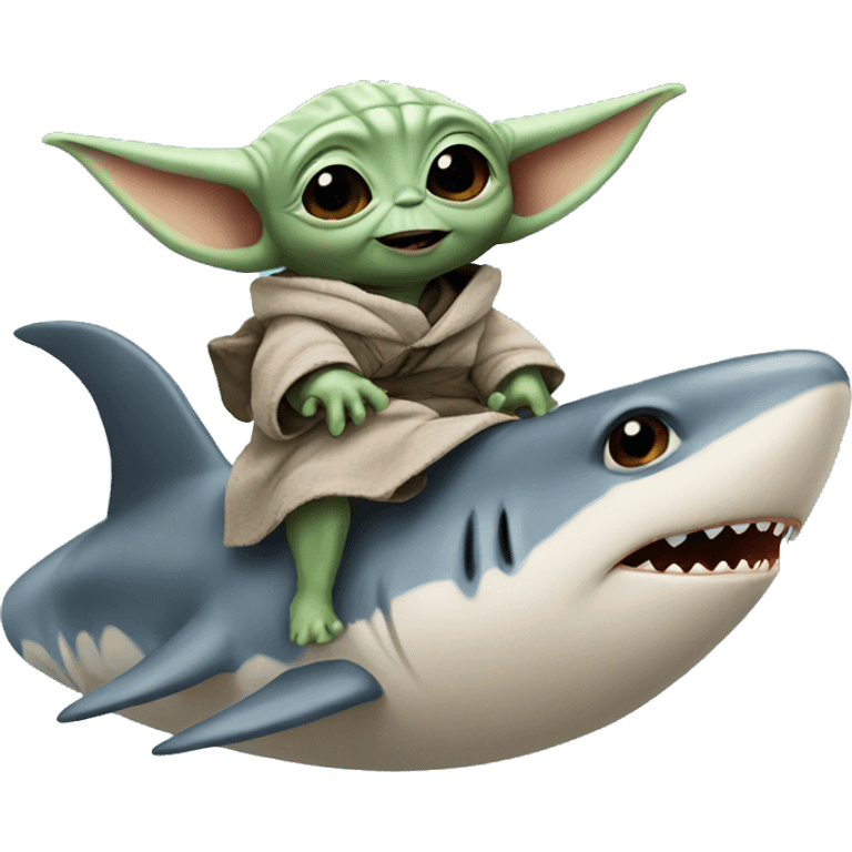 baby yoda riding shark emoji