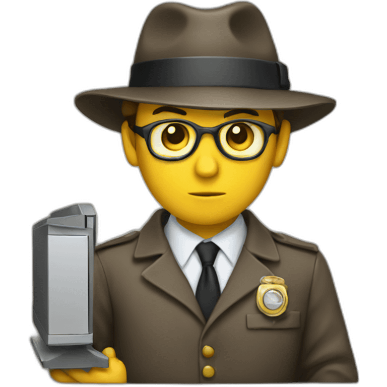 detective with a computer emoji