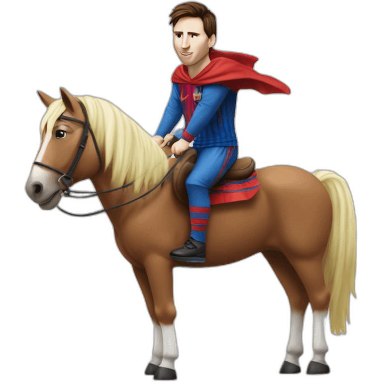 messi sur un cheval emoji