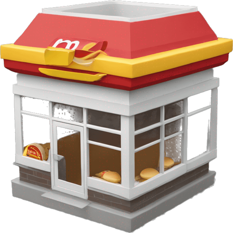 3D model of a small McDonald's restaurant emoji