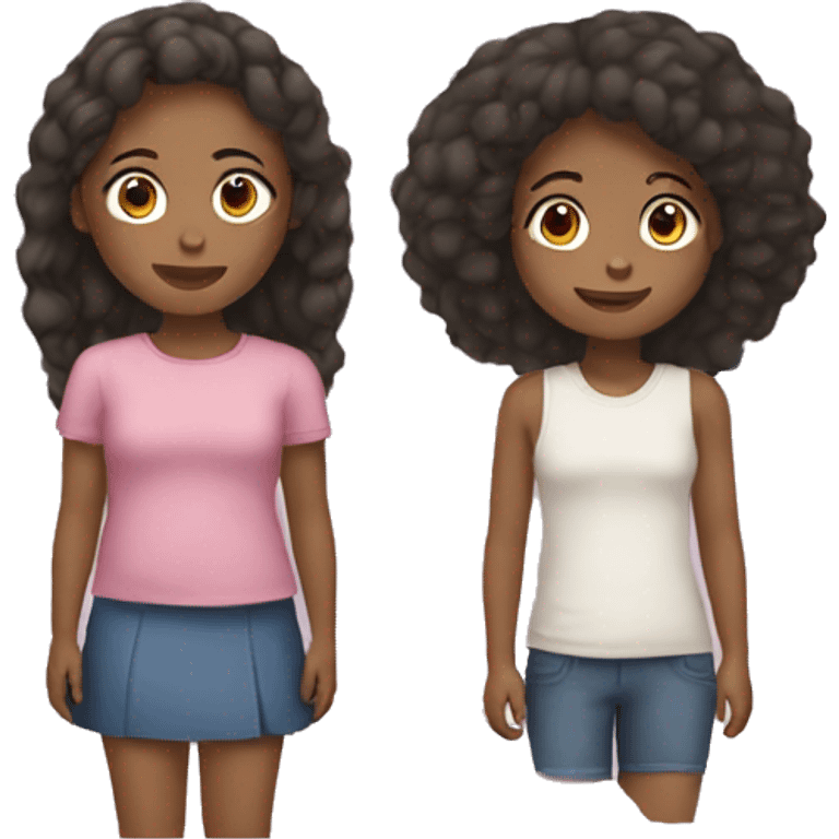 big sister and little sister emoji