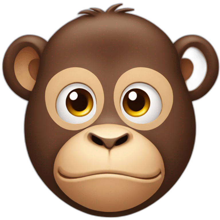 Fat cute monkey emoji