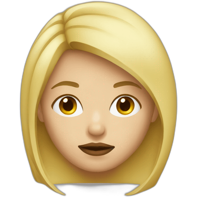 Blond hair woman pout emoji