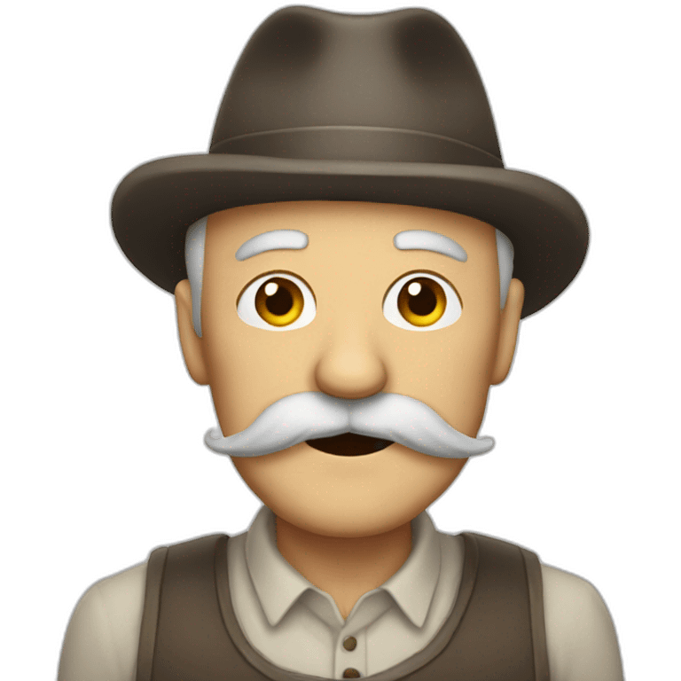 old man with big moustache emoji