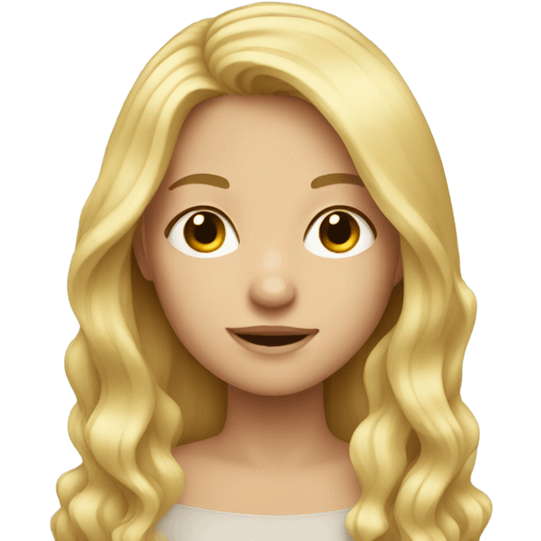 Blonde girl with long hair emoji