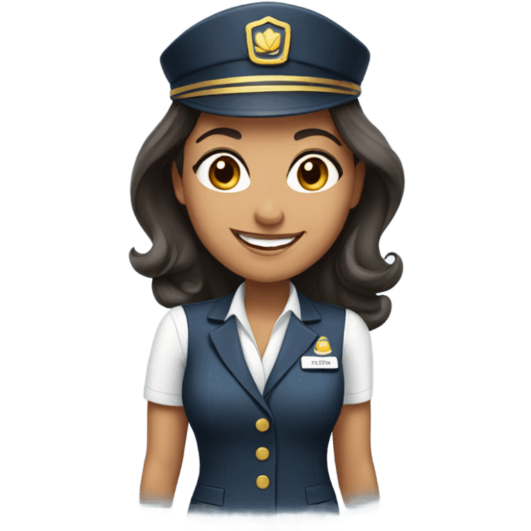 Latina flight attendant  emoji