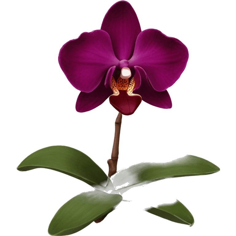 Burgundy orchid  emoji