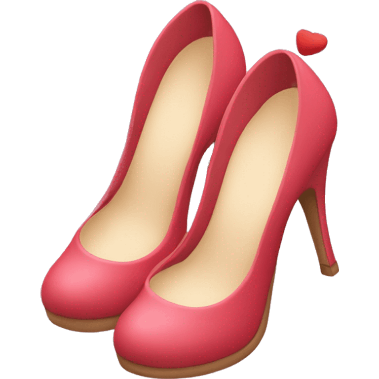 A pair of heels surrounded by small hearts, perfect for a sweet and affectionate touch.
 emoji