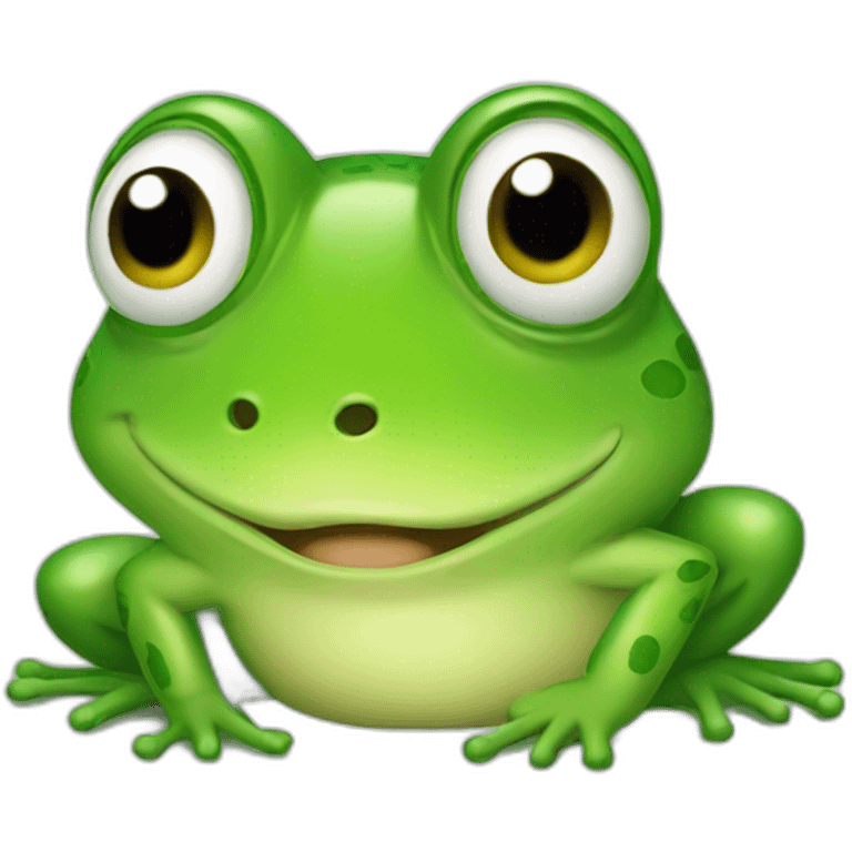 funny frog emoji