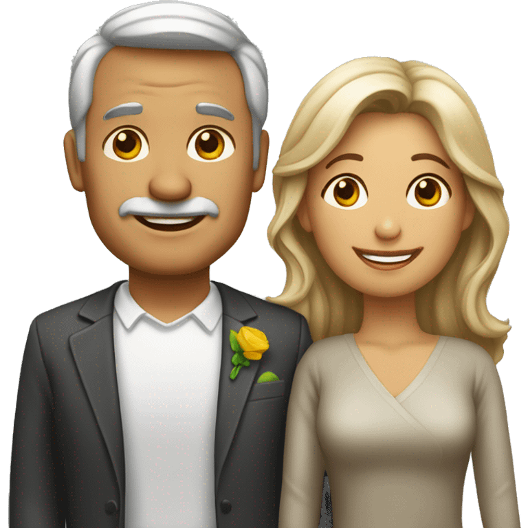 hombre y mujer casados de 50 años emoji