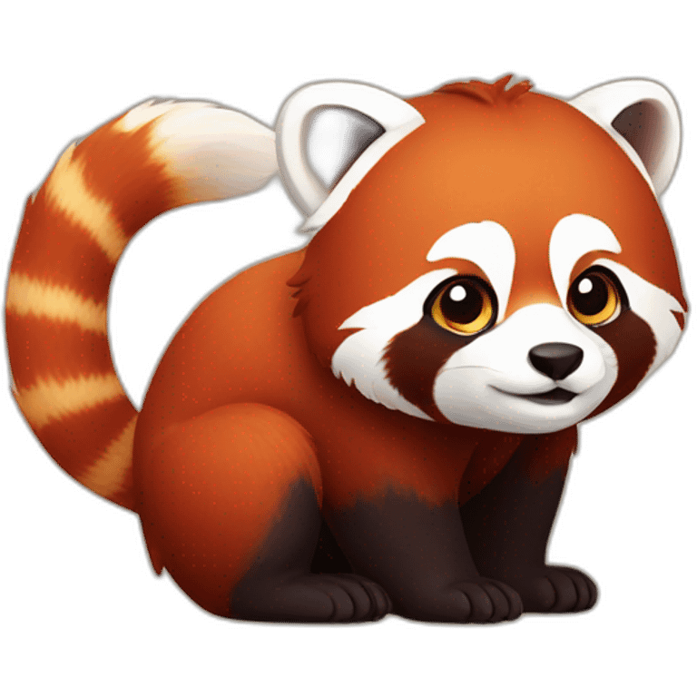 turning red panda emoji