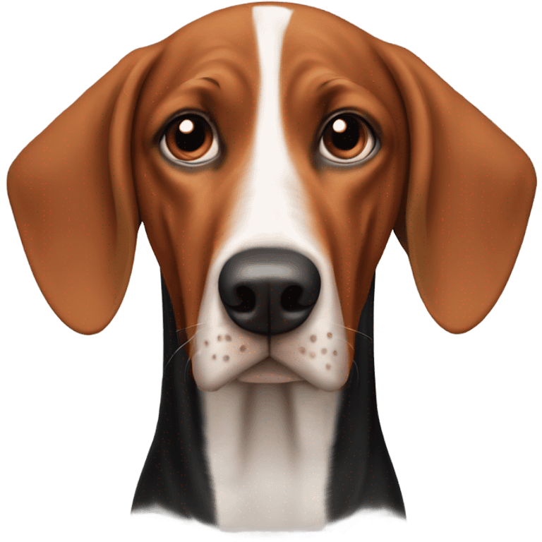 English coonhound. Red ticking only emoji