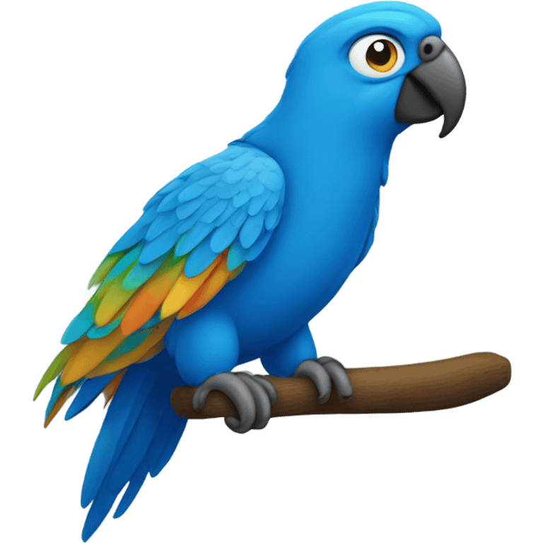 Blue parrot emoji