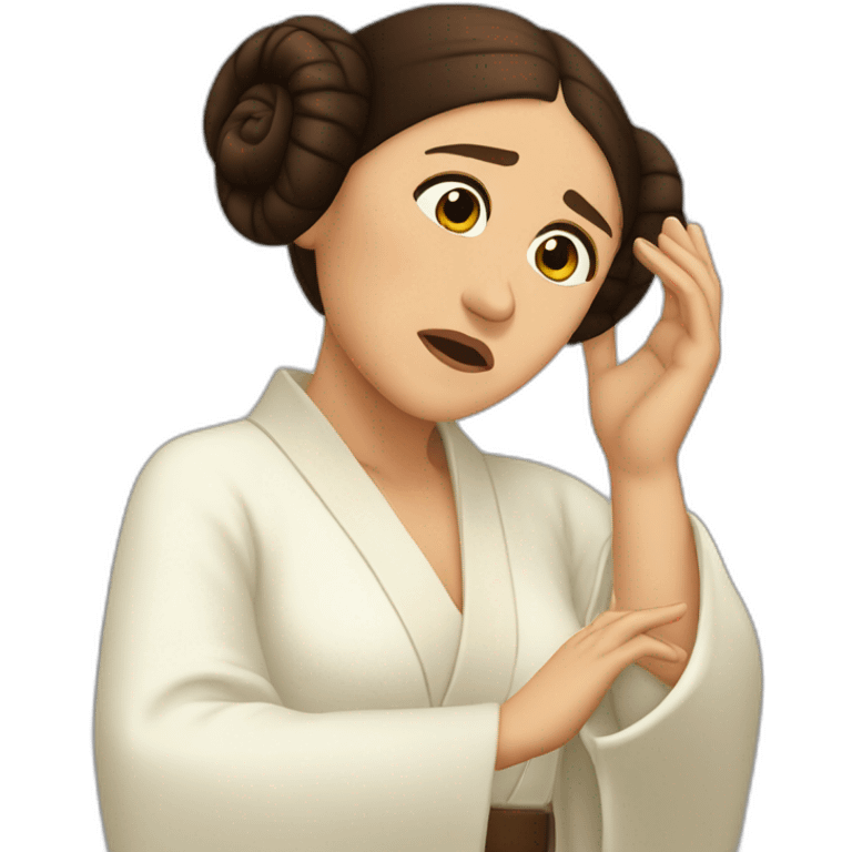 princess leia doing a facepalm emoji