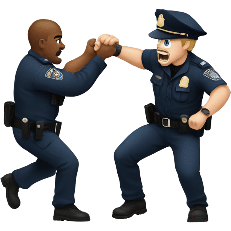 Police officer arresting thug  emoji