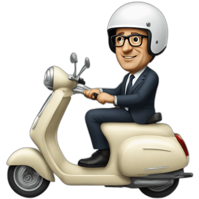 francois hollande sur un scooter emoji