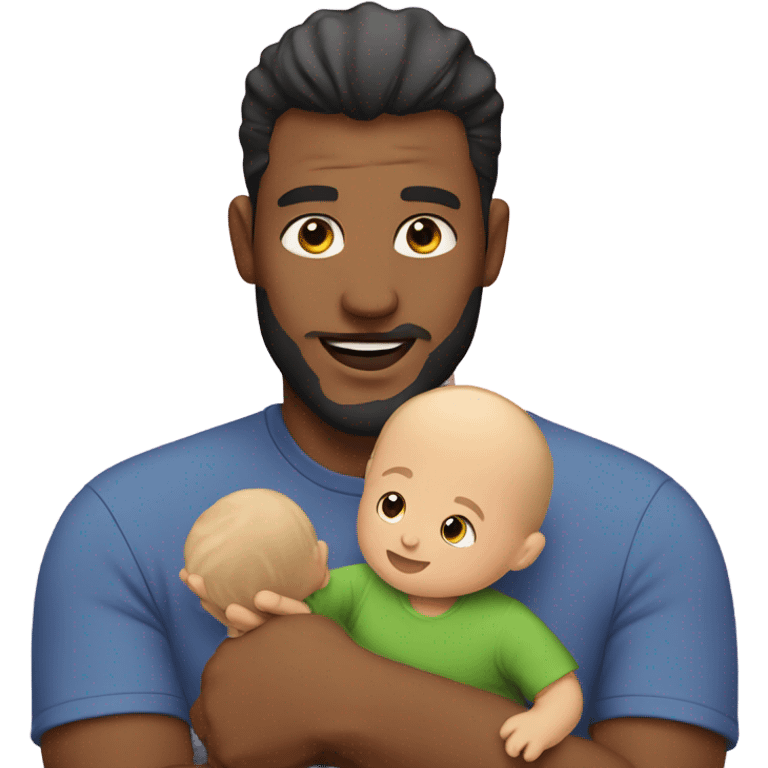 Dad with baby emoji