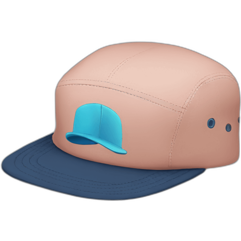 Isometric five panel hat emoji