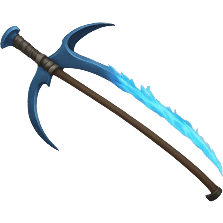 Blue Fire Scythe emoji